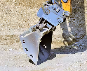 Tung gravemaskine skovl jord