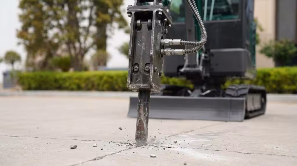 6 opgaver for en hydraulikhammer på minigraver