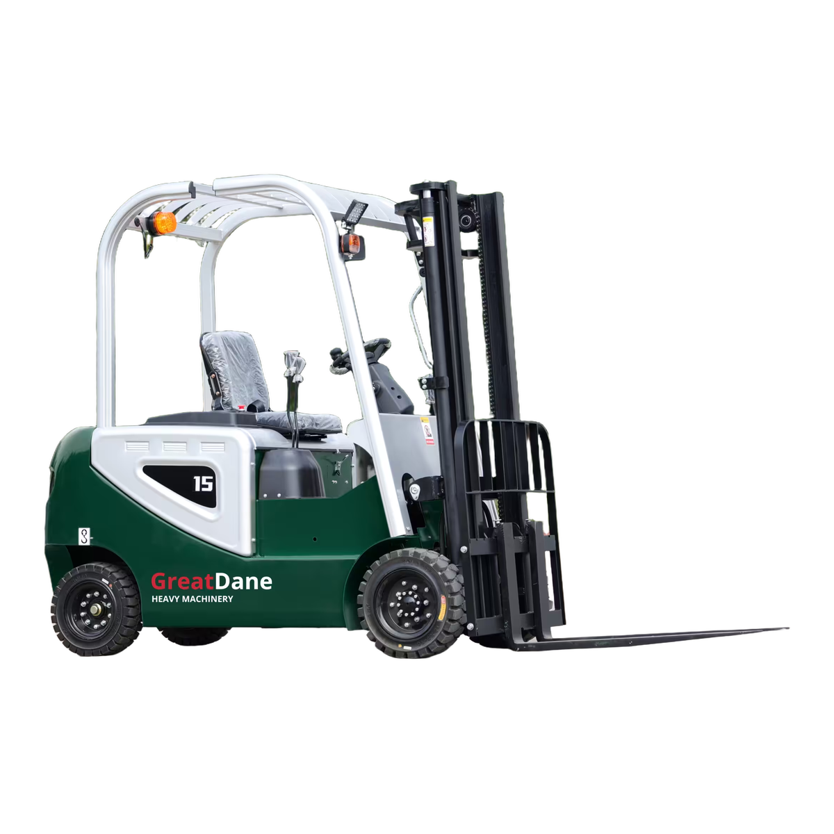 GreatDane elektrisk gaffeltruck 1,5 ton med totrinsmast