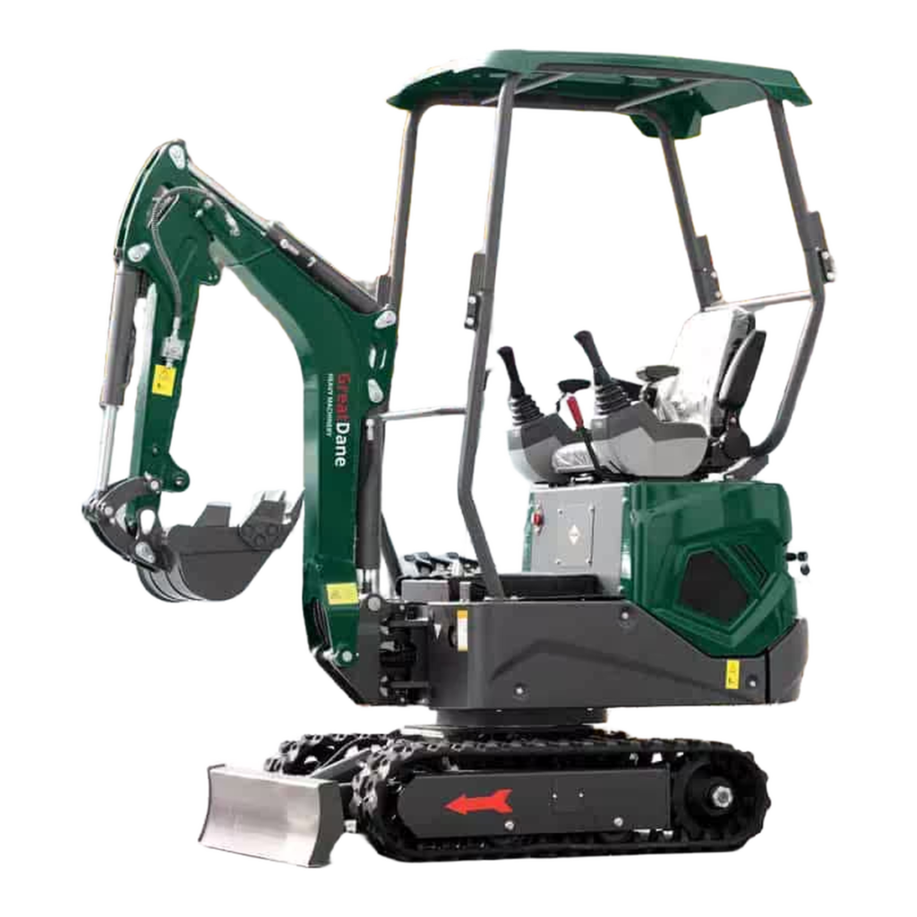 GreatDane GD12S – 1200 kg minigraver med pilotjoystick