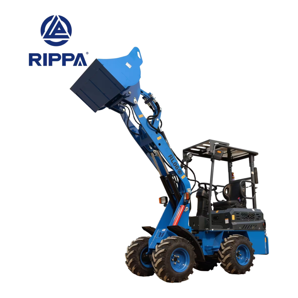 Rippa RL06 knækstyret minilæsser på hjul med Kubota D1105-dieselmotor